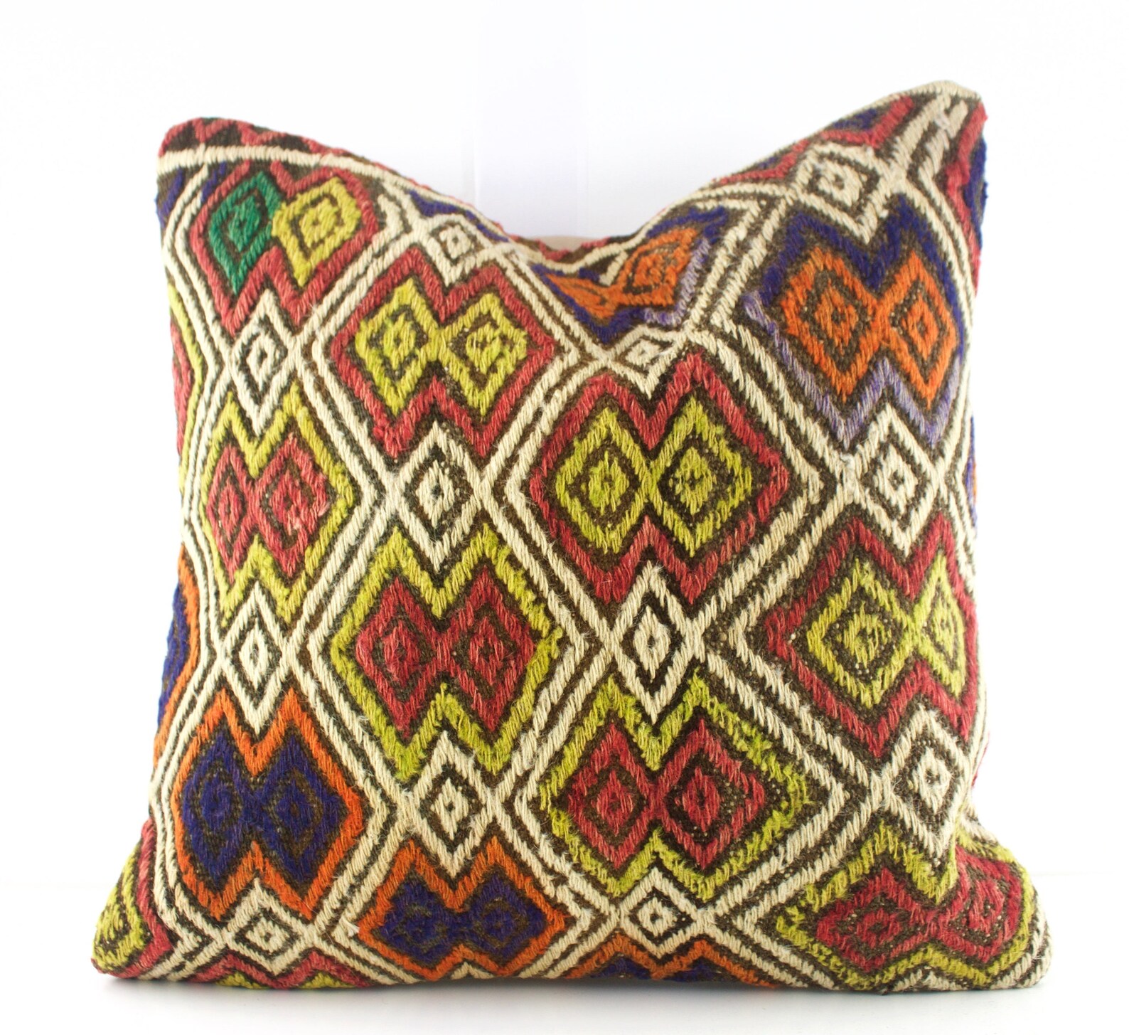 Turkish Kilim Pillow Kilim Pillow 16X16 Kilim Pillows Etsy