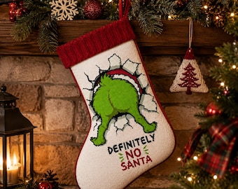Funny Christmas Monster Cross Stitch Pattern – Quirky Holiday Decor (Digital Download)