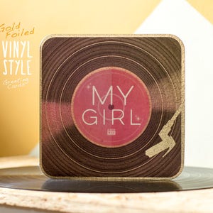 Biglietto di compleanno per moglie / Biglietto di anniversario per moglie / Biglietto di compleanno per fidanzata / Biglietto di anniversario per fidanzata / Regalo di dischi in vinile d'amore My Girl VB12