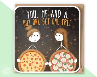 Stuck with me Wedding card wife Engagement Lesbian Love card LGBT anniversary
