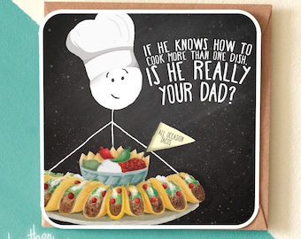 Funny fathers day card / Funny dad card / Fathers day card / Dad birthday / Card for dad / Funny dad birthday / One dish / SM64