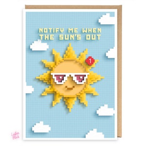 Cute thinking of you card, Social Distanncing Lockdown, Miss You Positivity Encouragement Feel Better, Sunshine Sun’s Out GB11
