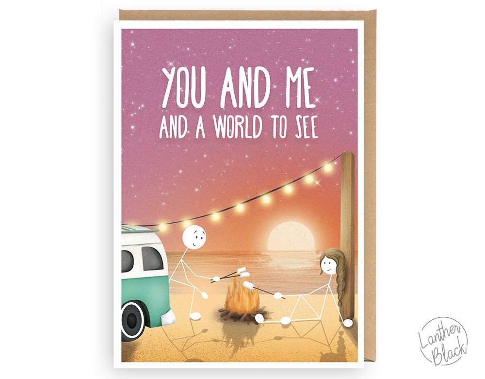 You and me and a world to see / Couple goals card / Adventure card / …