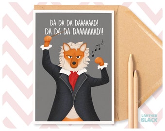 Beethoven Father's Day card, Funny dad birthday card / Funny Father's Day card / Classical music dad card / Musical dad / Fathers Day / PE17