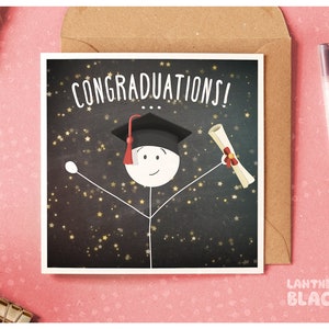 Congraduations Herzlichen Glückwunsch zum Abschluss Grußkarte, Lustiger Humor Universität College School Congrats Absolvent BSc MSc Doktorand