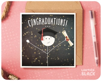 Congraduations Herzlichen Glückwunsch zum Abschluss Grußkarte, Lustiger Humor Universität College School Congrats Absolvent BSc MSc Doktorand