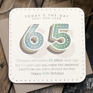 Divertido 65th tarjeta de cumpleaños / 65 cumpleaños / 65 cumpleaños / cumpleaños del padre / NN65