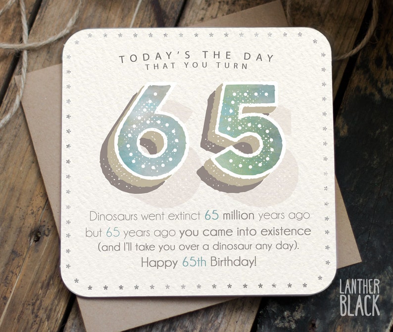 Funny 65th Birthday Card 65th Birthday 65 Birthday Etsy Uk