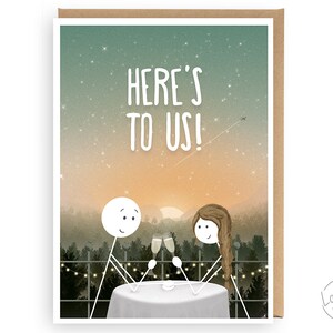 Ecco per noi/coppia celebrazione carta/marito anniversario/moglie anniversario carta/carta di fidanzamento per fidanzato, quinto anniversario WW06