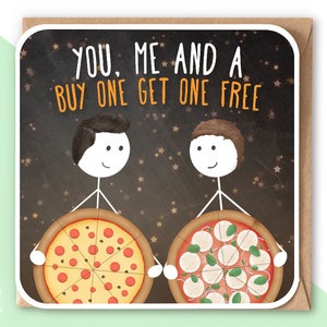 Lustige Gay Couple Love Karte, Gay Anniversary, Mr and Mr, Mann, Freund Geburtstag, LGBT Liebeskarte, Pizza Liebeskarte, Valentines SM110B