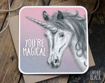 Birthday Card / Unicorn Birthday Card / Unicorn Friend Card / Unicorn Friendship Card / Thank you Card / Unicorn / WT06