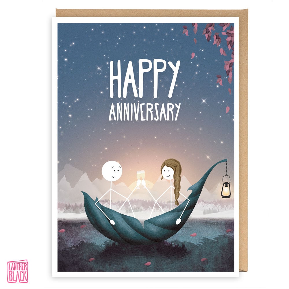 ラブカ　anniversary PE Lesbian Happy Anniversary Card / Wife Anniversary Card / Lesbian