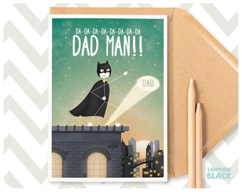 Dad man / Funny Father's day card / Superhero dad / Funny dad card / Dad birthday / Funny dad card / Fathers Day WW11