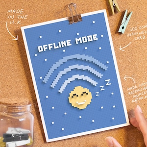 Offline modus kaart, Self Care Card, ondersteuning van de geestelijke gezondheid van de vriendschap, pensioen kaart, herstellen, aanwezig zijn, mindfulness meditatie kaart GB03