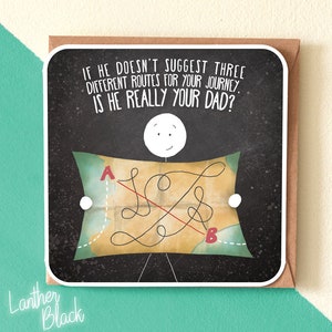 Funny fathers day card / Funny dad card / Fathers day card / Dad birthday / Card for dad / Funny dad birthday / Map / SM65