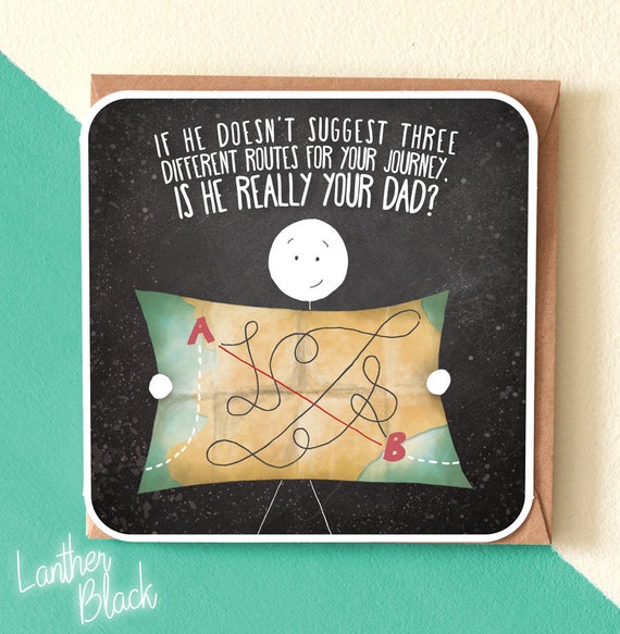 Funny fathers day card / Funny dad card / Fathers day card / Dad birthday / Card for dad / Funny dad birthday / Map / SM65