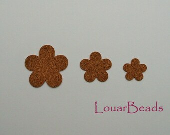 36 Klebstoff Kork-Blumen
