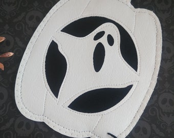 GHOST - Carved Pumpkin Coin Purse - Jack-O-Lantern - Halloween Spooky Cute Creepy Pouch Bag - Handmade Vinyl