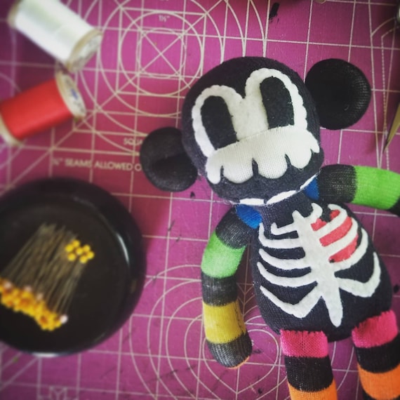 Rainbow Skeleton Sock Monkey Plush Kit Make It Yourself