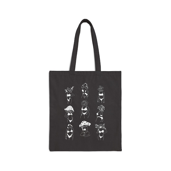 Mushroom Tote-Bag Whimsigoth Shirt Sweatshirt Hoodie Hobbitcore Gothis Clothes Fairy Grunge Book Bag