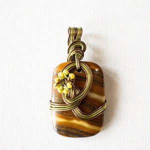 Women's Tiger's Eye pendant, "Courage & Audacity" - 63421.