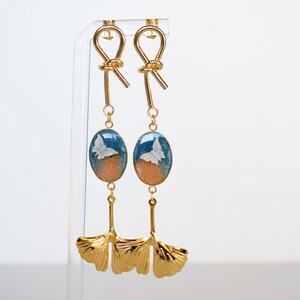 Fancy dangling earrings, Original jewelry. 98723
