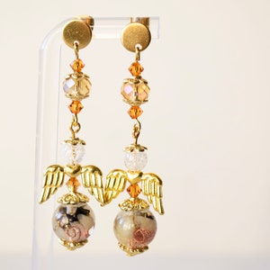 Guardian Angels Earrings, Orgonite Ball, Protection, Energy, Joie de vivre, 106024