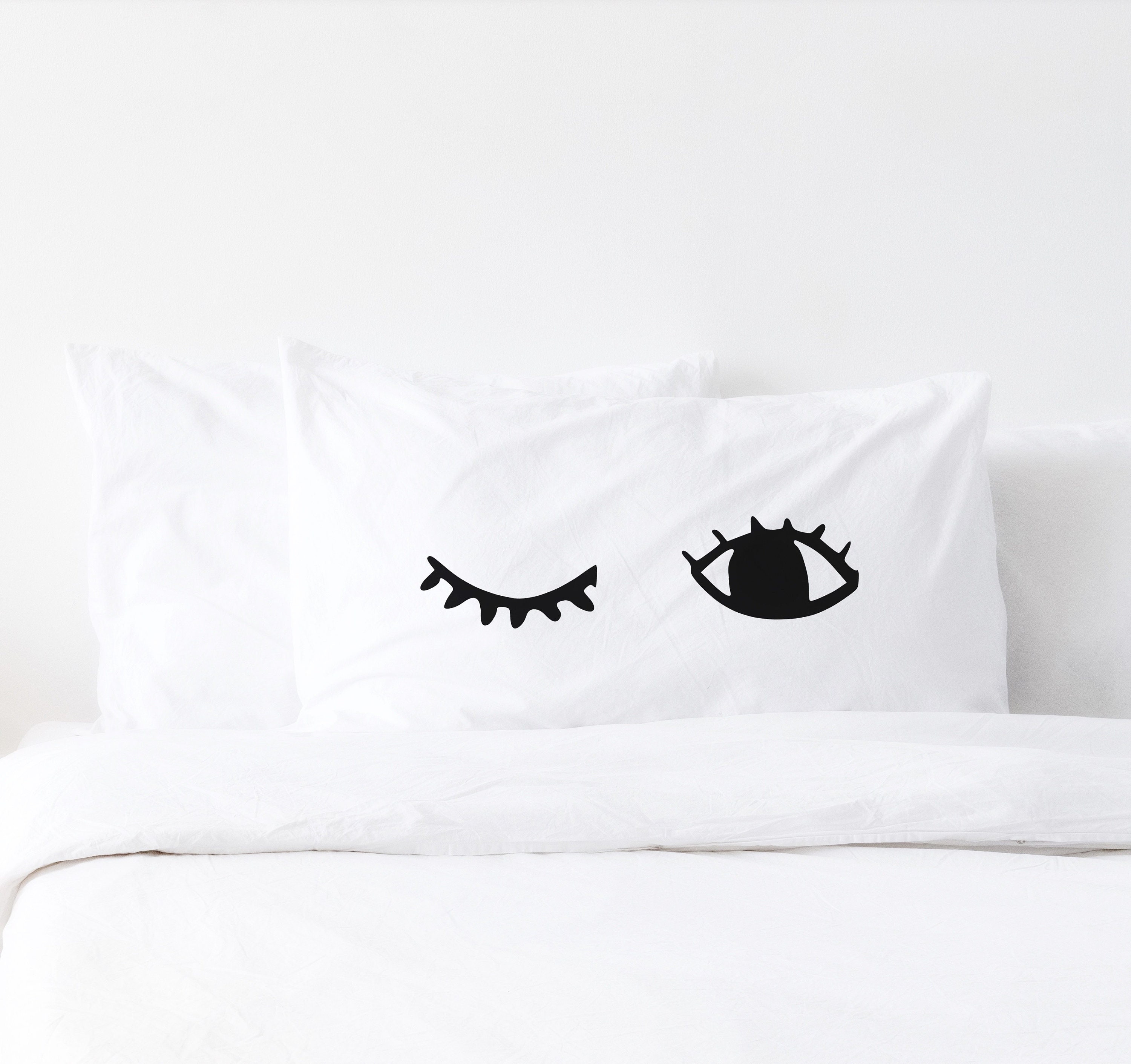 Eyes Pillowcase Eyelashes Pillow Cover Decorative Sleeping Etsy