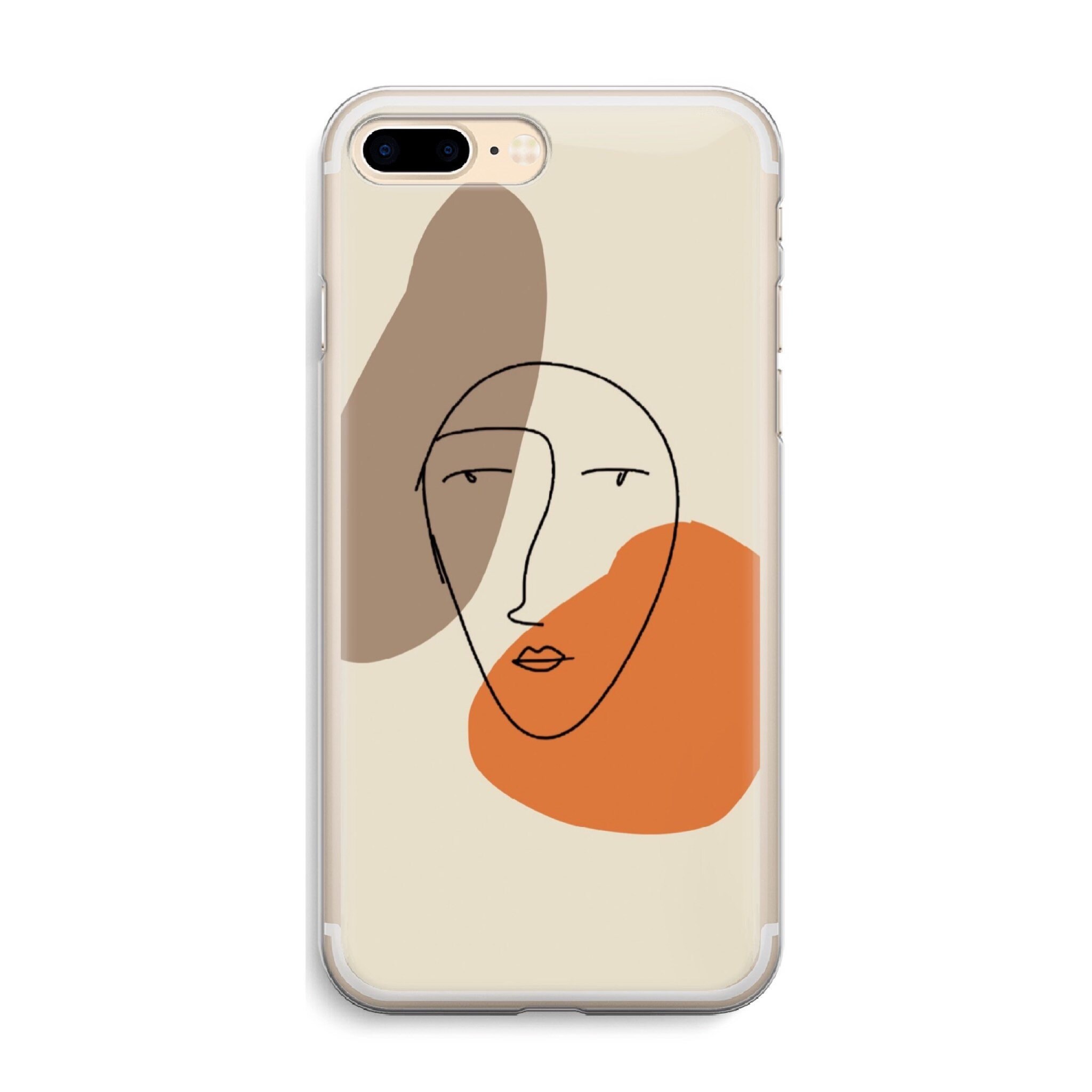 Face iPhone Case Line Art Abstract Drawing Phone Cases | Etsy