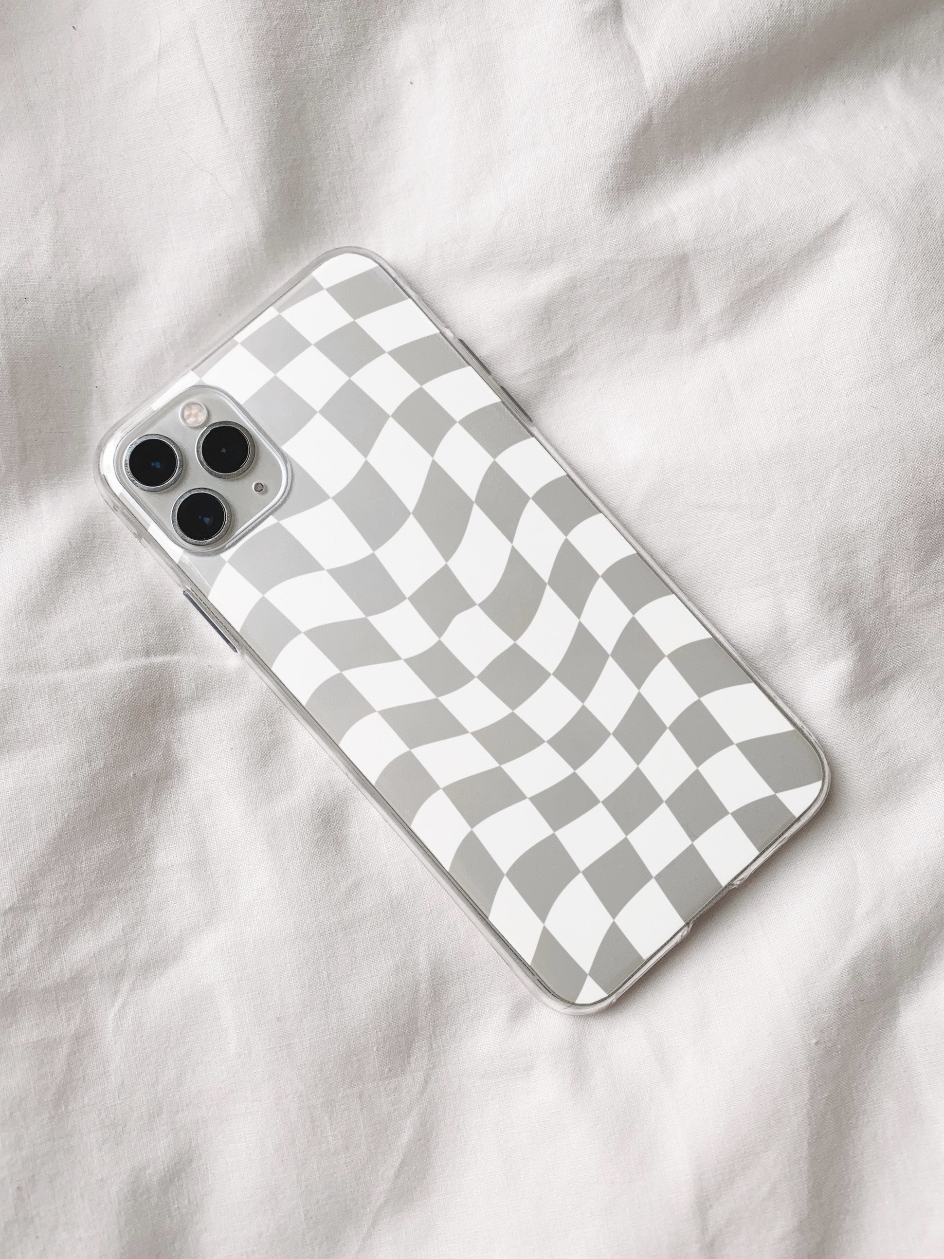 Designer Checkerboard iPhone Case for 13 12 11 Pro Max Wavy 