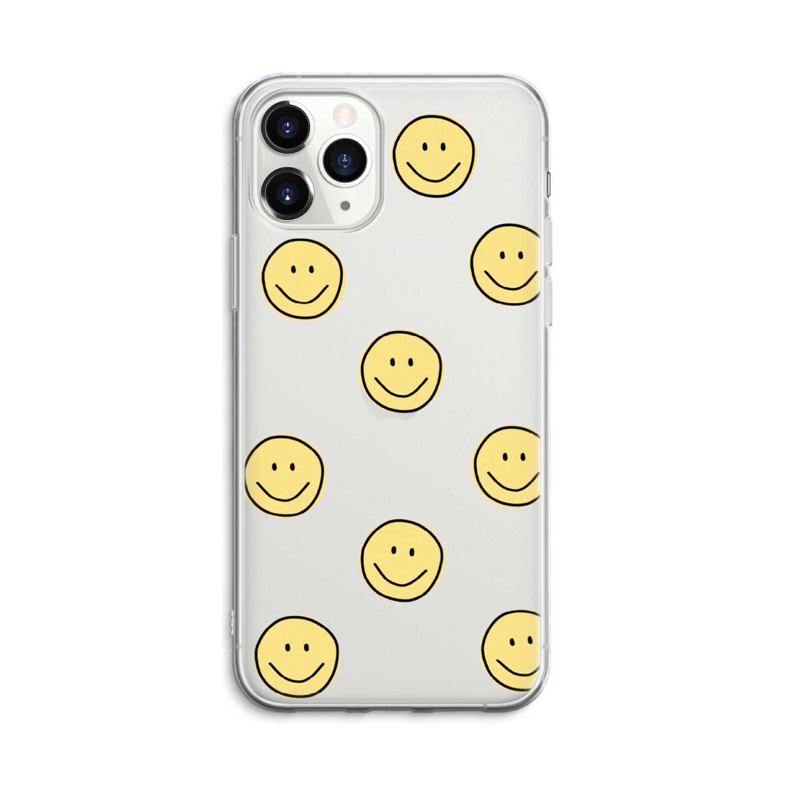 Yellow Smiley Faces iPhone Case Clear Smile Smiley Face Etsy