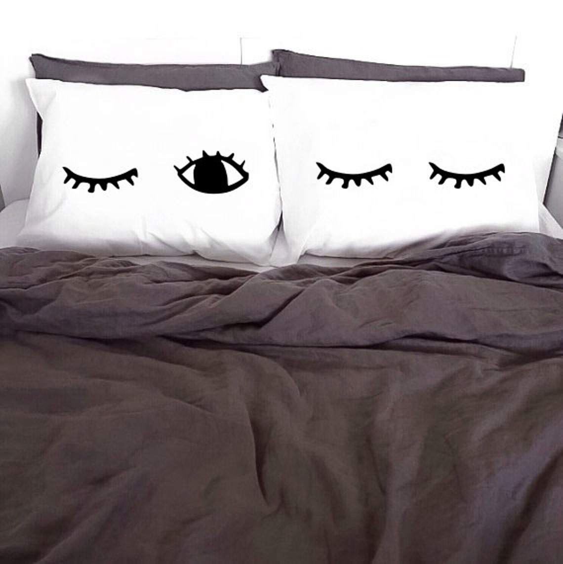 Sleeping and Winking Eyes Pillowcases Pillows Pillow Set Etsy