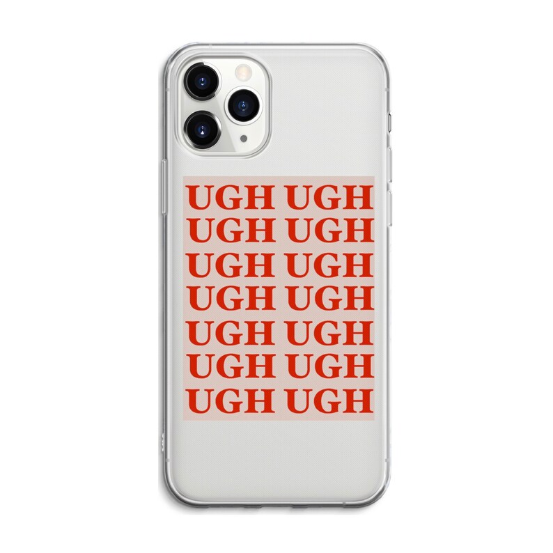 Ugh Iphone Case Art Aesthetic Red Pink Minimalism Square Bts Etsy