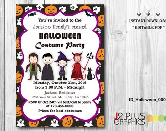 halloween invite etsy