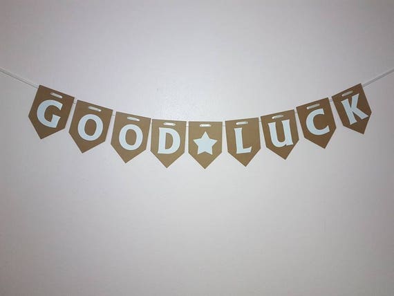 Good Luck Bunting Banner Hanging Garland New Job Best Etsy