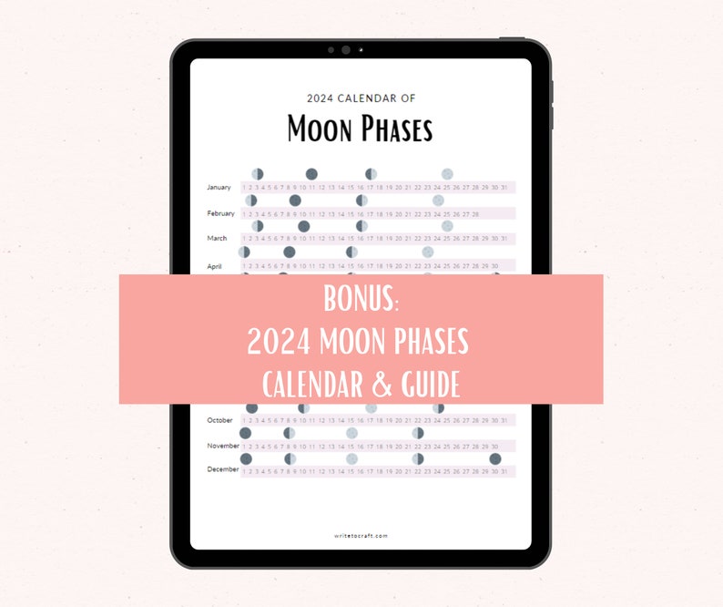 2024 Moon Phases Tarot Guide Etsy