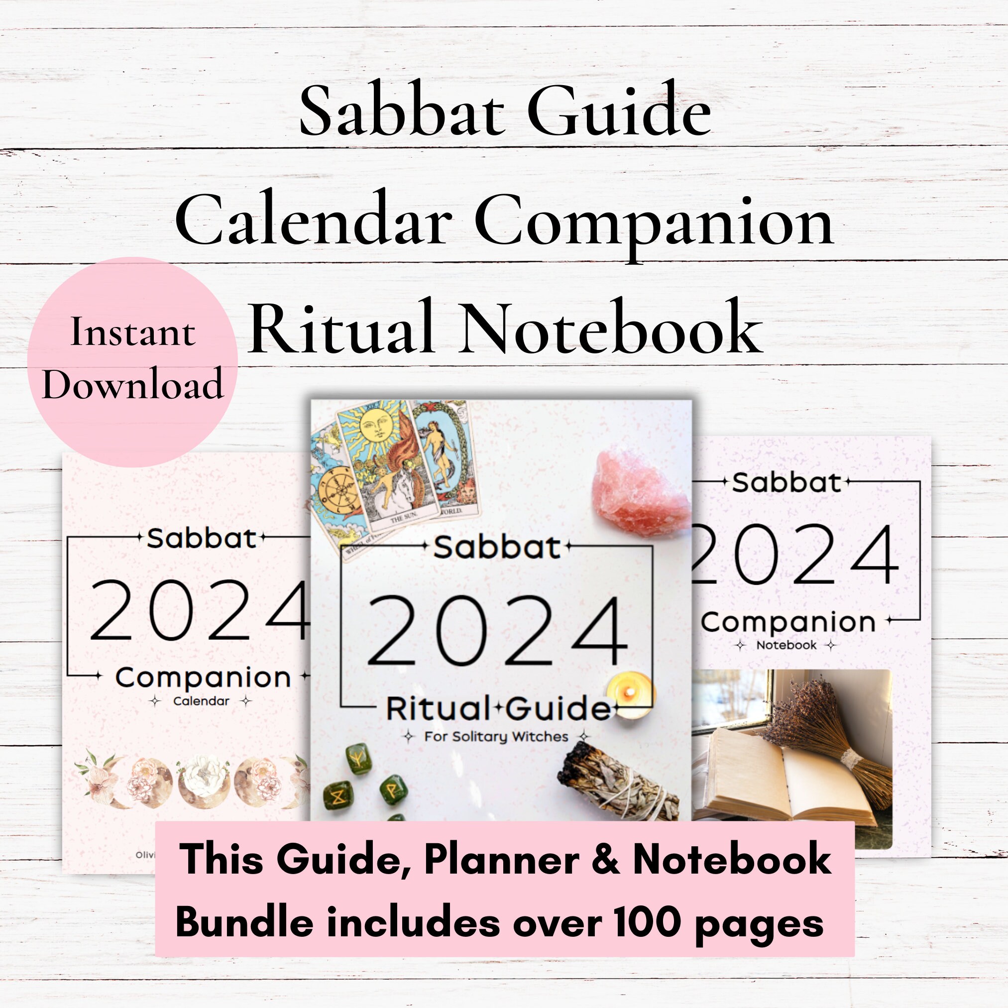 Wheel of the Year 2024 Sabbat Guide, Printable Planner, Calendar