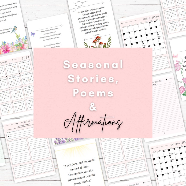 Wheel of the Year 2024 Sabbat Guide, Printable Planner, Calendar