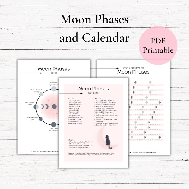 Wheel of the Year 2025 Sabbat Guide, Printable Planner, Calendar