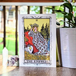The Empress Tarot Greeting Card, Tarot Card, Inspirational, Mother&#39;s Day, Ostara, Esoteric