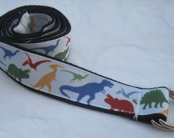 Childrens Dinosaur belt  adjustable for kids toddler boy girl handmade theropods dilophosaurus