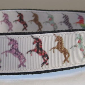 Unicorn collar matching lead available pony horse multi coloured