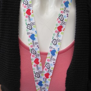 Dog Lover Handmade lanyard breakaway Id Holder