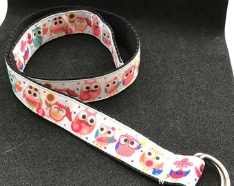 Childrens owl belt  adjustable for kids toddler boy girl handmade