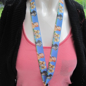Labrador retriever dog breakaway lanyard keys, whistle, ID badge black yellow
