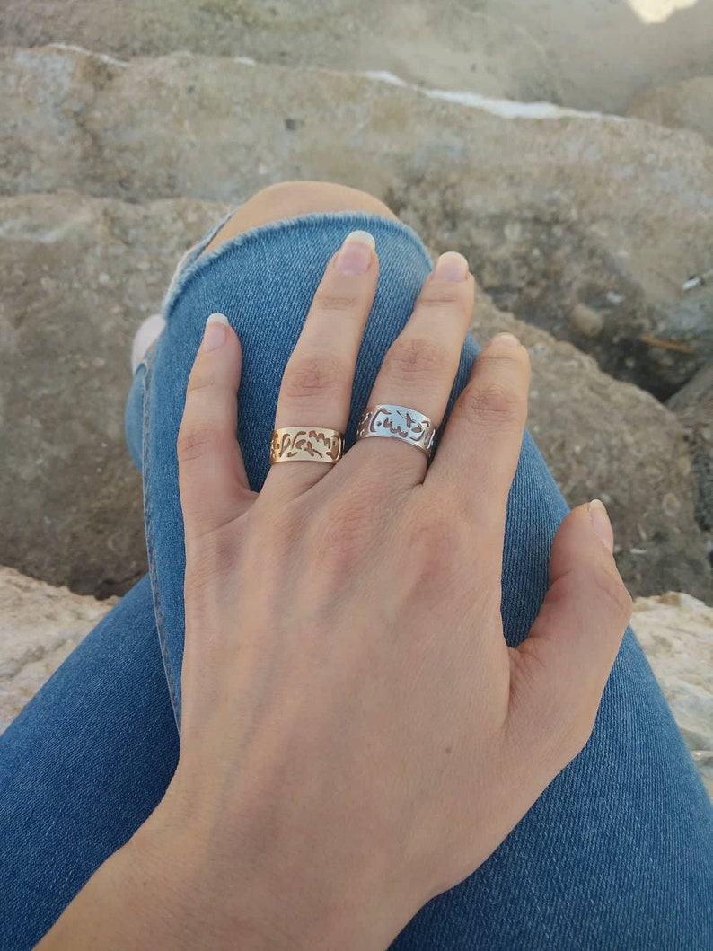 Wide Band Ring Gift for Her Geometric Ring Everyday Ring Casual Ring Statement Thick Ring Silver Band Ring Modern Minimalist Ring