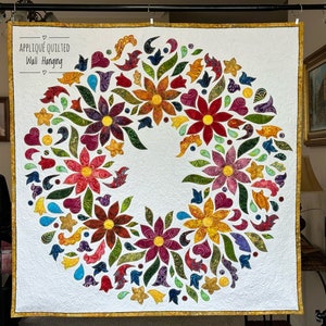 Handmade Wall Hanging | Handmade | Quilted Appliqué Batik Fabrics | Wall Art | Home Decor