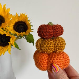 Crochet pattern: Pumpkin trio - PDF pumpkin patterns - PDF autumn patterns - crochet pumpkin pattern
