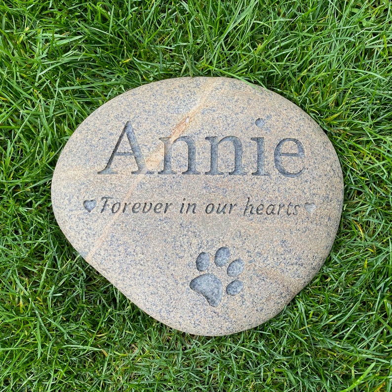 PET MEMORIAL ROCK Small Size. Natural Stone Pet Memorials Etsy