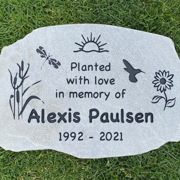 Custom Carved Natural Sandstone Stepping Stone by Stone UK